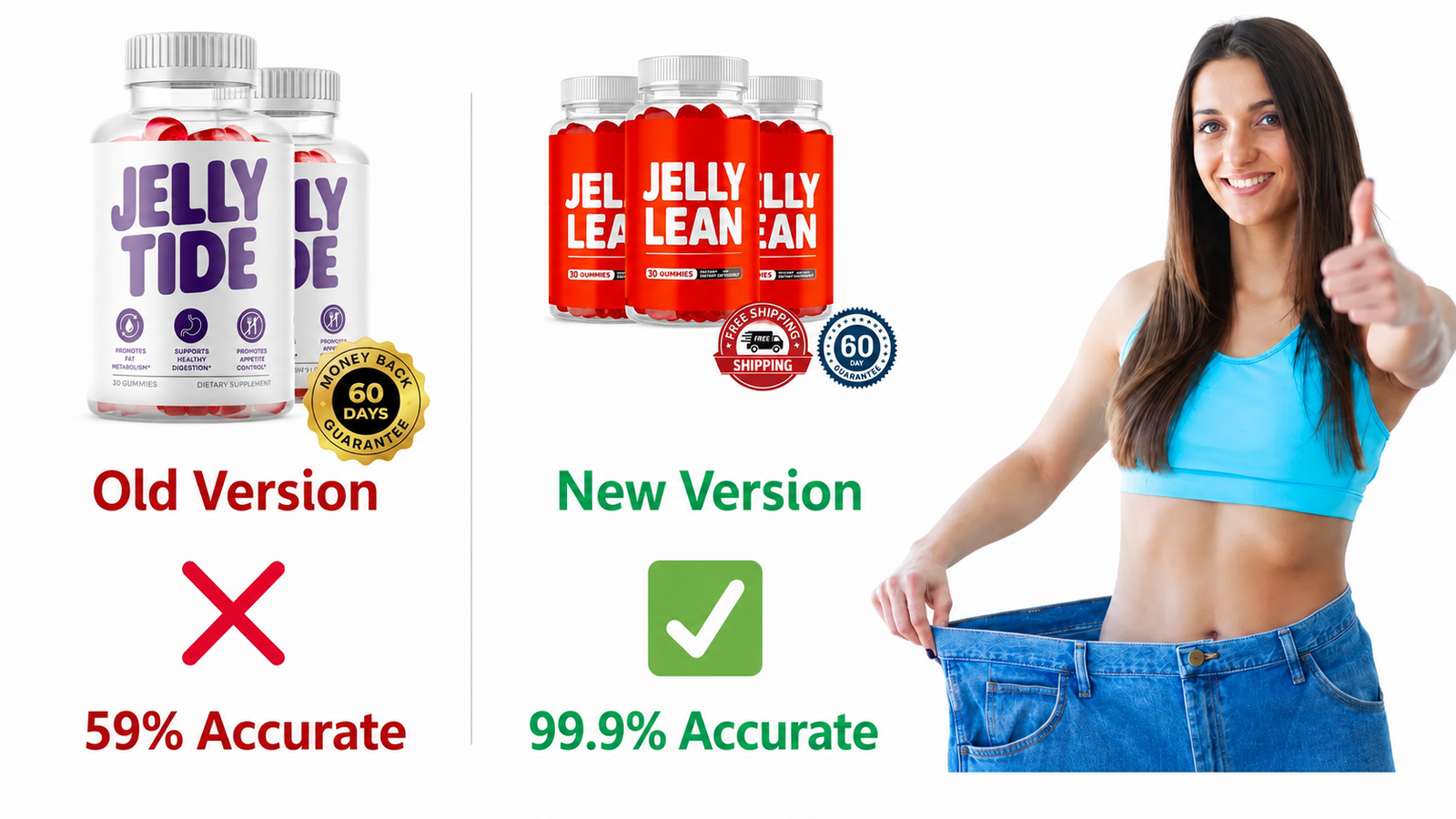 JellyLean wellness gummies multi bottle pack